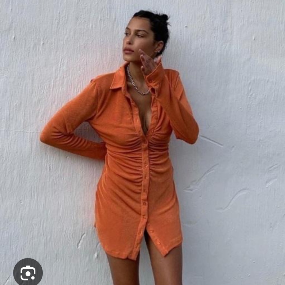 With Jéan Andy Dress Orange XS